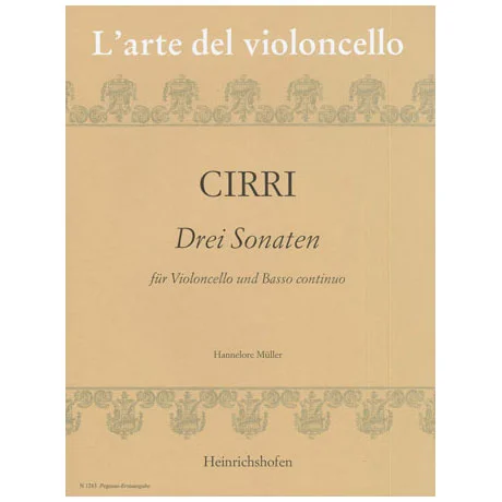 Cirri, G. B.: 3 Violoncellosonaten