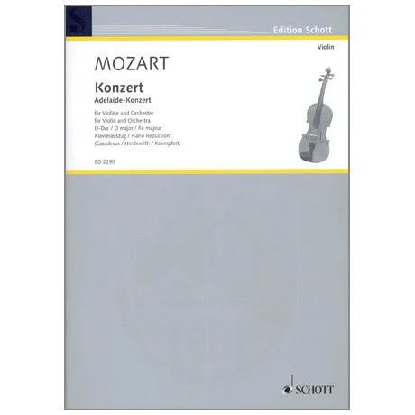 Mozart, W. A.: Violinkonzert D-Dur (Adelaide)