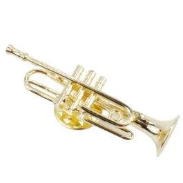 Spilla Agifty Tromba 4 cm dorata