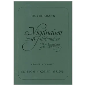 Bormann, P.: Das Violinduett im 18. Jahrhundert Band 3