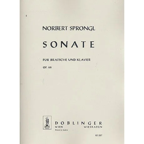 Sprongl, N.: Violasonate Op. 115