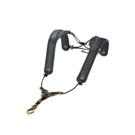 Sax Balam Deluxe tracolla universale in pelle nera e gancio