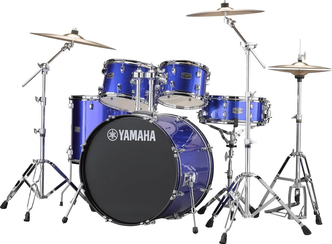 YAMAHA RYDEEN RDP0F5 SET BATTERIA ACUSTICA CASSA 20 COLORE FINE BLUE COMPLETA DI PIATTI PAISTE RDP-0F5