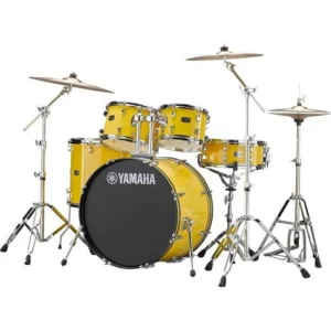 YAMAHA RYDEEN RDP0F5 SET BATTERIA ACUSTICA COLORE MELLOW YELLOW CASSA 20 COMPLETA DI PIATTI PAISTE RDP-0F5