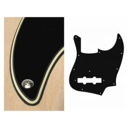 Boston battipenna per basso elettrico jb, standard, 3 strati, black and cream