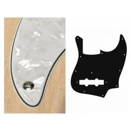 Boston battipenna per basso elettrico jb, standard, 4 strati, pearl white