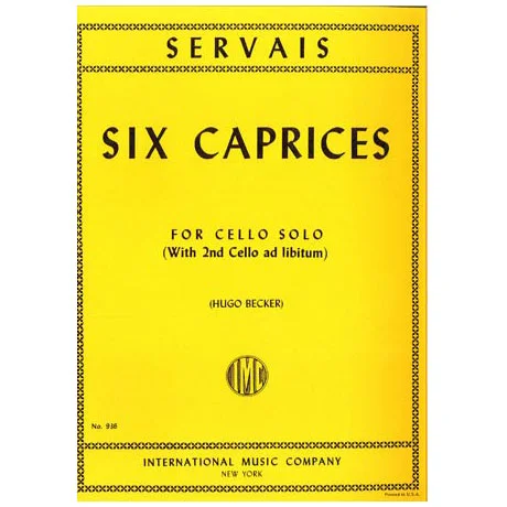 Servais, A. F.: 6 Capricen Op. 11