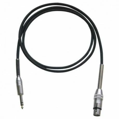 BESPECO IROMC100P CAVO PER MICROFONO 1 MT XLR/JACK CANNON FEMMINA JACK 6,3 MM TRS IROMC-100-P