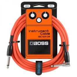 Cavo Jack/Jack angolare 3 mt Boss Instrument Cable BIC-10A-OR orange
