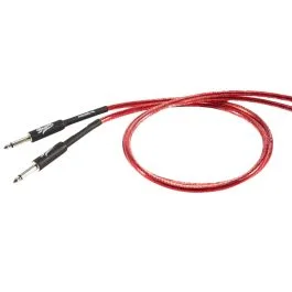 Cavo jack/jack 5 mt Proel Brave trasparent red