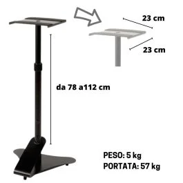 Supporto Monitor QuikLok regolabile BS402 in metallo nero