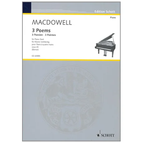 MacDowell, E.: 3 Poems Op. 20