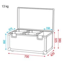 Showtec case for 4 x kanjo 10 / 60