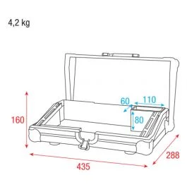 Showtec case for colorcue 2