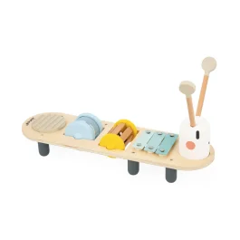 Bruco musicale multiattività in legno per bambini 12 mesi | cavallimusica