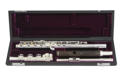 TREVOR JAMES 31CF HROE WOODEN HEAD CANTABILE FLAUTO TRAVERSO PROFESSIONALE CON DOPPIA TESTATA IN ARGENTO E LEGNO
