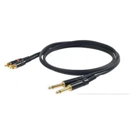 Proel chlp310lu3 ins.cable.2×6.3.mm2xrca.m.bk.mt.3