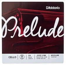 D’ADDARIO PRELUDE J1012 CORDA SINGOLA VIOLONCELLO CELLO RE/D 1/4 TENSOINE MEDIA MEDIUM TENSION