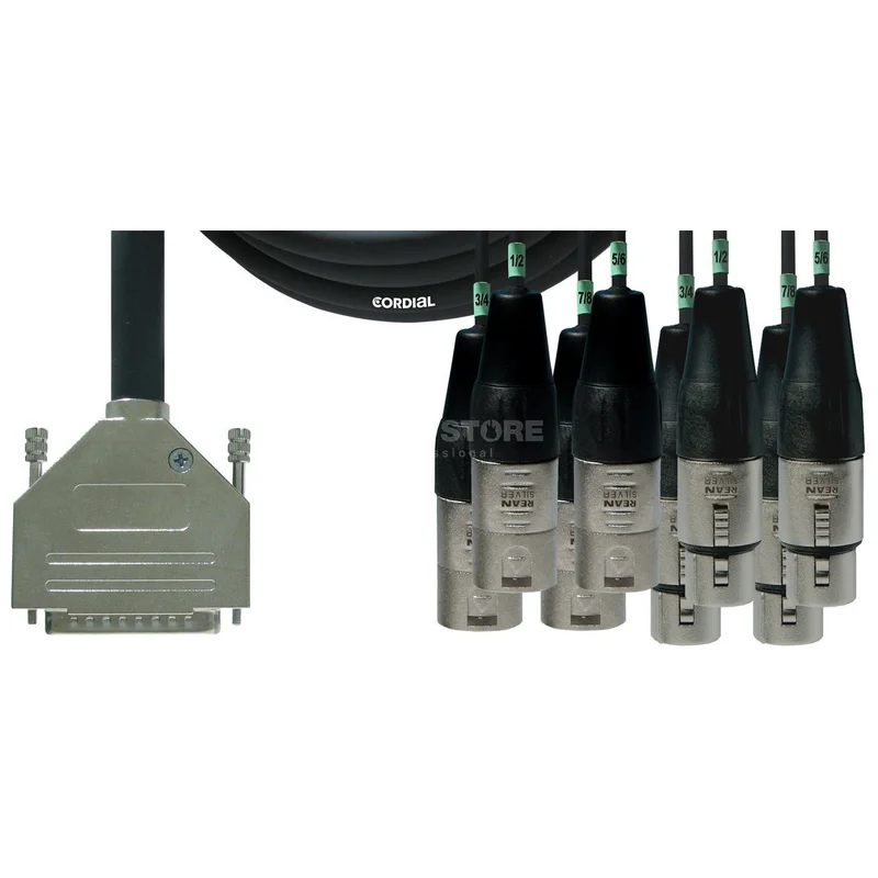 Cordial Intro Multicore AES DSub/XLRfm 8-way, Rean, Yamaha, 1.5m