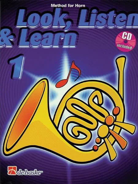 DE HASKE LOOK, LISTEN & LEARN 1 METHOD FOR HORN LIBRO IN INGLESE PER CORNO VOLUME 1 CON CD