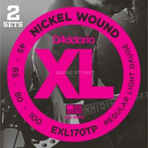 D’Addario Bass Strings XL 45-100 2 Sets 045-065-080-100, EXL170TP