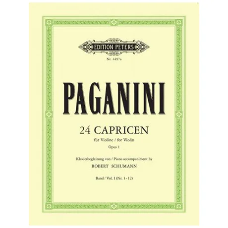 Paganini, N.: 24 Capricen Op. 1 Band 1 (Nr. 1-12) – Klavierbegleitung