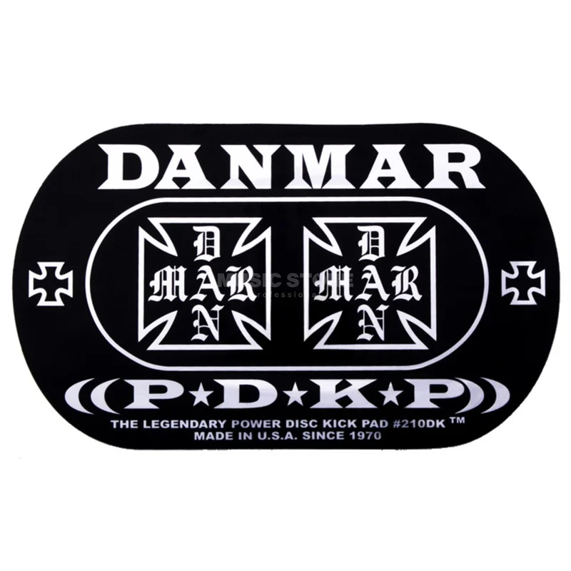 Danmar Drum Zubehör BassDrum Kickpad 210DKIC, Double Pedal, Iron Cross