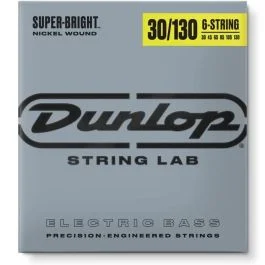 Corde Basso Dunlop DBSBN30130 Super Bright Nickel Wound, Medium Set/6 30-130