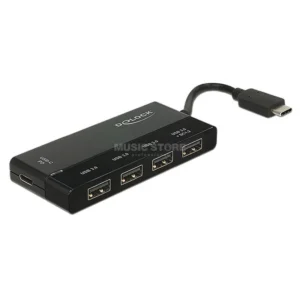 DELOCK 62793 External USB-C Hub (4x USB-A/1x USB-C PD)