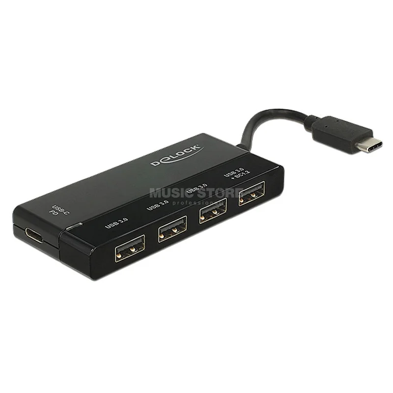 DELOCK 62793 External USB-C Hub (4x USB-A/1x USB-C PD)