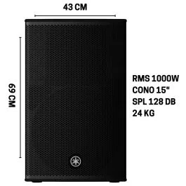 Diffusore Yamaha DHR15 – 1000w – 15″