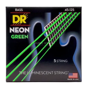 DR 5 Bass Strings 45-125 Hi-Def Neon Green Neon NGB5-45