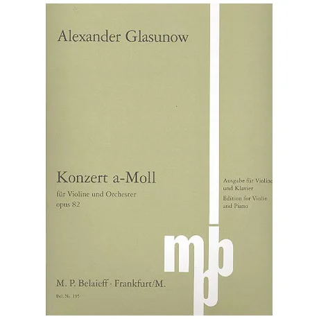 Glasunow, A.: Violinkonzert Op. 82 a-Moll