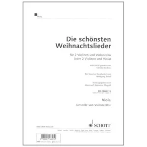 Magolt H. & M.: Die schönsten Weihnachtslieder – Trioheft, Stimme Viola