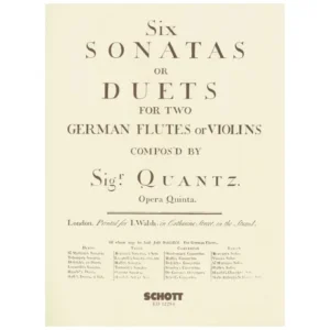 Quantz, J. J.: 6 Sonatas or Duets
