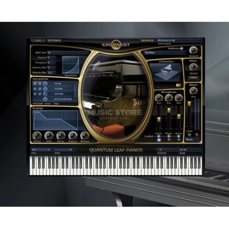 East West STEINWAY D SILVER License Code