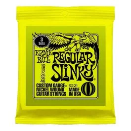 Corde Ernie Ball 3 pezzi chitarra elettrica 10-46