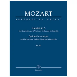 Mozart, W. A.: Quintett für Klarinette, zwei Violinen, Viola und Violoncello A-Dur KV 581 »Stadler-Quintett«