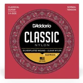 Corde Classica D’addario EJ27N 3/4 silver normal 29-44