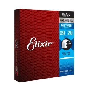 Elixir 11600 Nickel/Steel Polyweb Light Banjo Strings 09-20