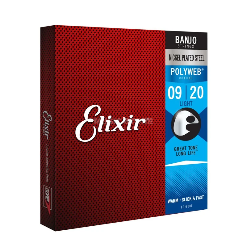 Elixir 11600 Nickel/Steel Polyweb Light Banjo Strings 09-20