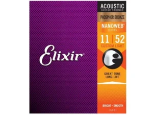 ELIXIR 16027 NANOWEB CUSTOM LIGHT PHOSPHOR BRONZE MUTA CORDE PER CHITARRA ACUSTICA