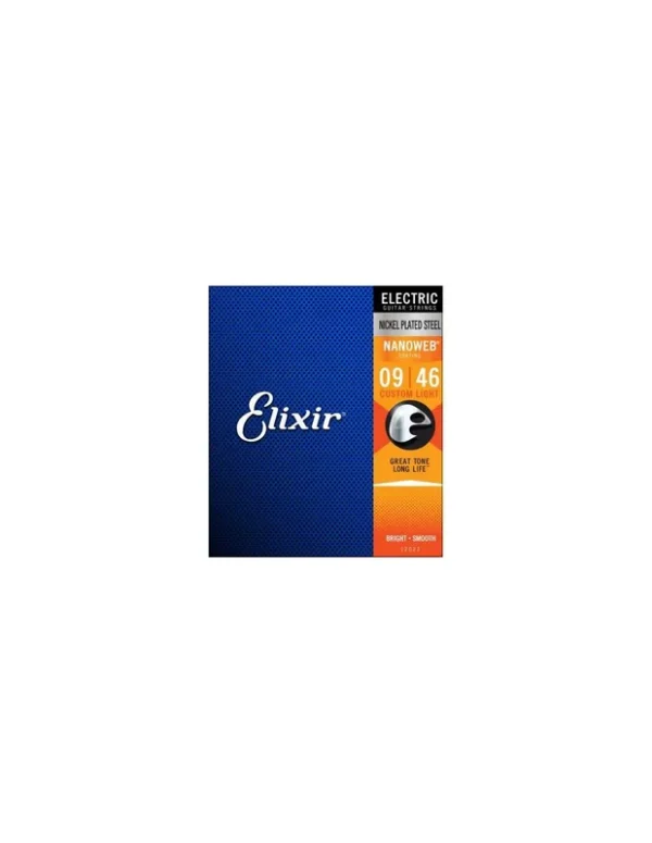Elixir Custom Light 009-046 Nanoweb Muta Corde Chitarra Elettrica