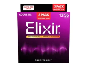 ELIXIR 3-pack 16570 Acoustic Phosphor Bronze Nanoweb
