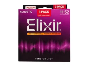 ELIXIR 3x Pack 16568 Acoustic Phosphor Bronze Nanoweb