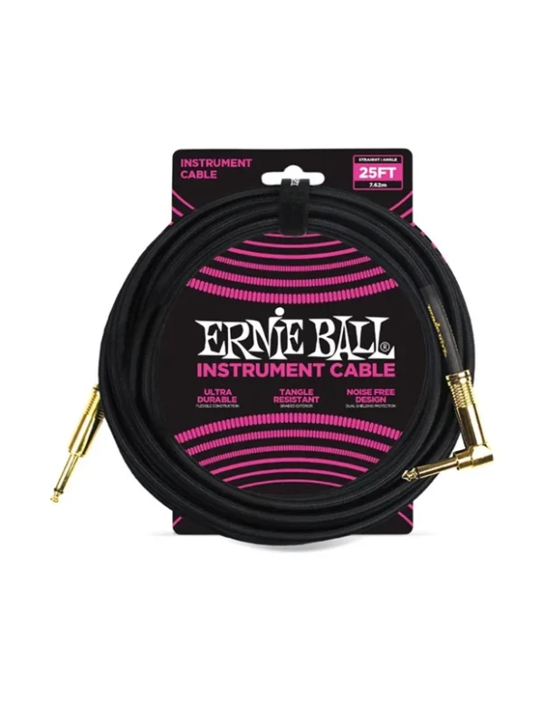 Ernie Ball 6058 Cavo Braided Black/Black 7,62 M