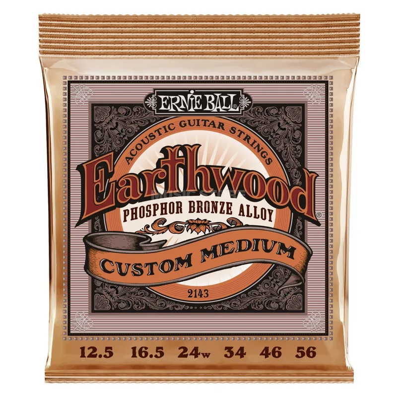 Ernie Ball EB2143 12,5-56 Earthwood Phosphor Bronze Custom Medium Slinky