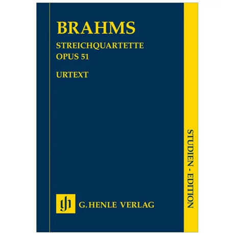 Brahms, J.: Streichquartette op. 51 Nr. 1 c-Moll und Nr. 2 a-Moll
