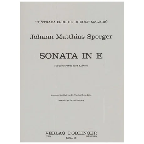 Sperger, J. M.: Kontrabasssonate E-Dur