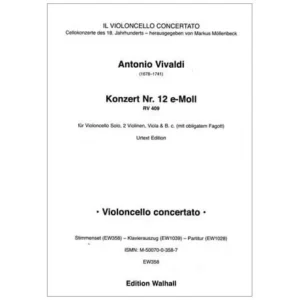 Vivaldi, A.: Konzert Nr. 12 RV 409 e-Moll – Stimmenset